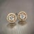Traditional Natural Sapphire Diamond Stud Earrings 14k W Gold 0.83 TCW Certified For Sale - Image 3 of 13