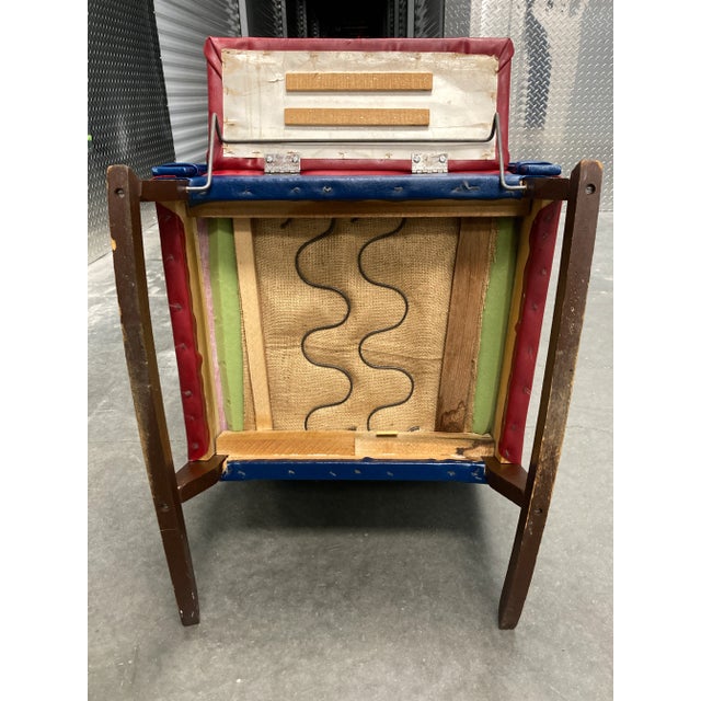 Mid-Century Modern Child’s Rocker Recliner in Tufted Vinyl For Sale - Image 10 of 13