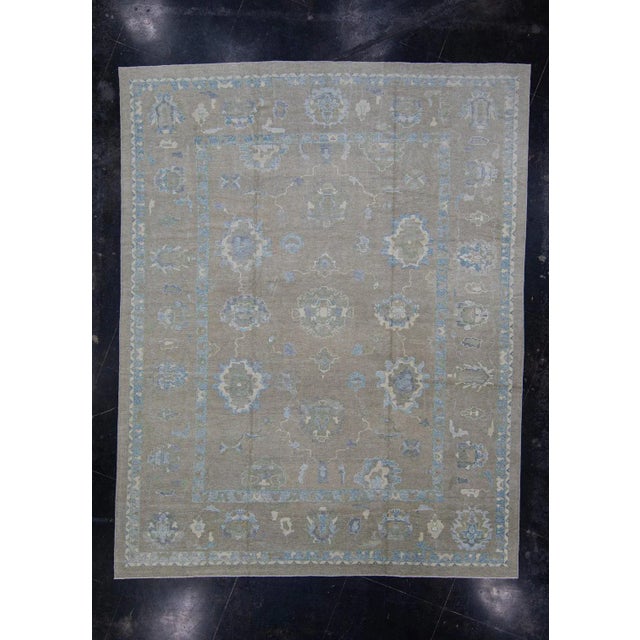 Turkish Oushak Rug 12' x 15' For Sale In Houston - Image 6 of 6