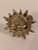 Shabby Chic Vintage Brass Sun Face 8 Napkin Rings For Sale - Image 3 of 10