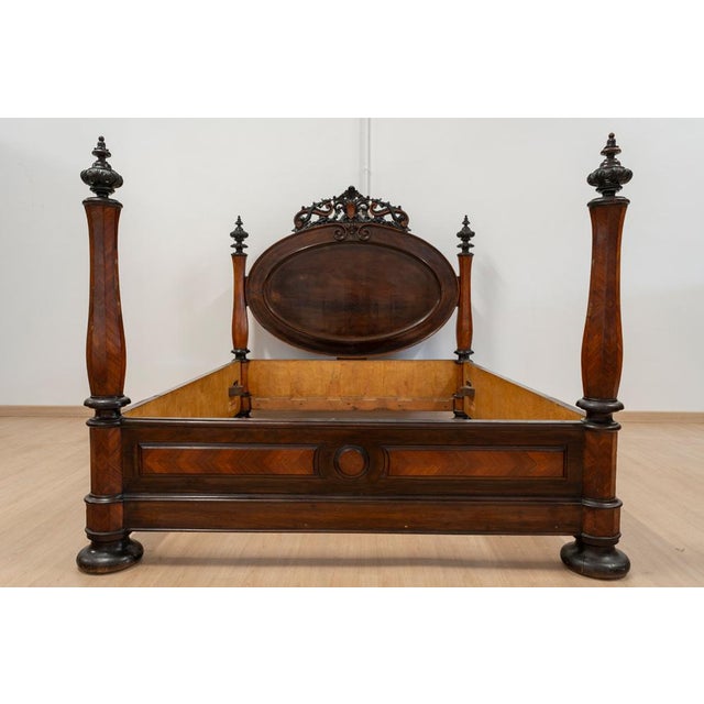 Large Antique Portuguese Romantic Bed, 19th Century For Sale - Image 17 of 17