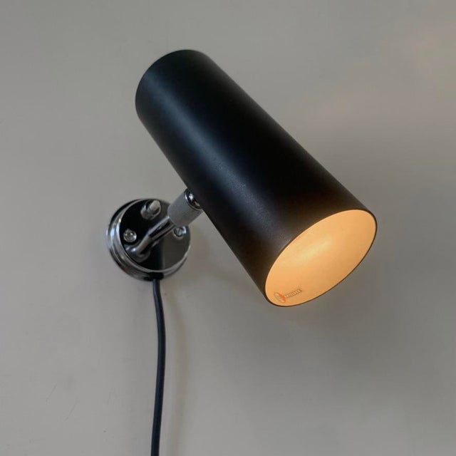 Mid-Century Modern Vintage Model 31 B Black Sconce by Gino Sarfatti for Arteluce, 1950s For Sale - Image 3 of 18