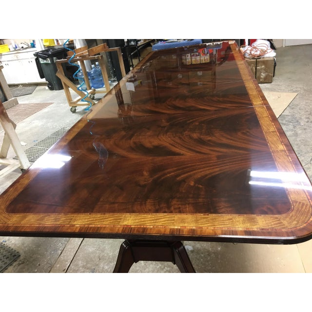 Traditional Large Mahogany Georgian Style Dining Table by Leighton Hall - Made to Order For Sale - Image 3 of 12