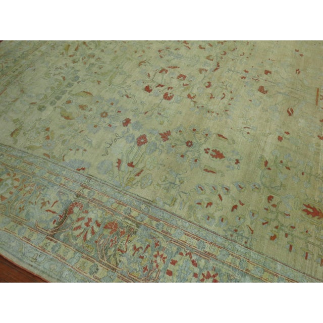 Zabihi Collection Oversize Pale Persian Antique Rug - 13' x 19'8" For Sale - Image 10 of 12