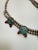 Turquoise 1970s Native American Silver Kachina Necklace With Turquoise & Coral Chip Inlay For Sale - Image 8 of 9