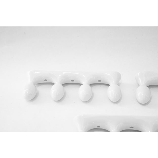 Porcelain Kitchen Wall Mount Hooks, Vienna, Austria, 1920s, Set of 3 For Sale - Image 4 of 8