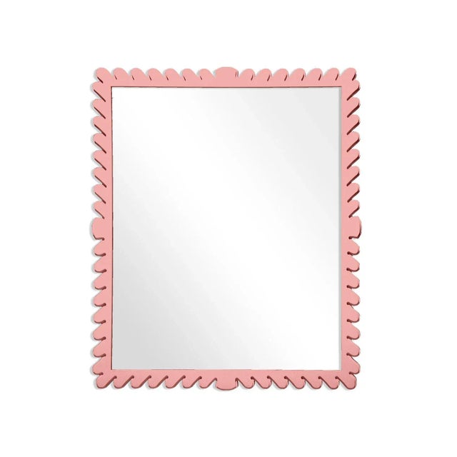 Contemporary Fleur Home Garden District Coquette Rectangle Mirror in Pink Punch, 30x42 For Sale - Image 3 of 3