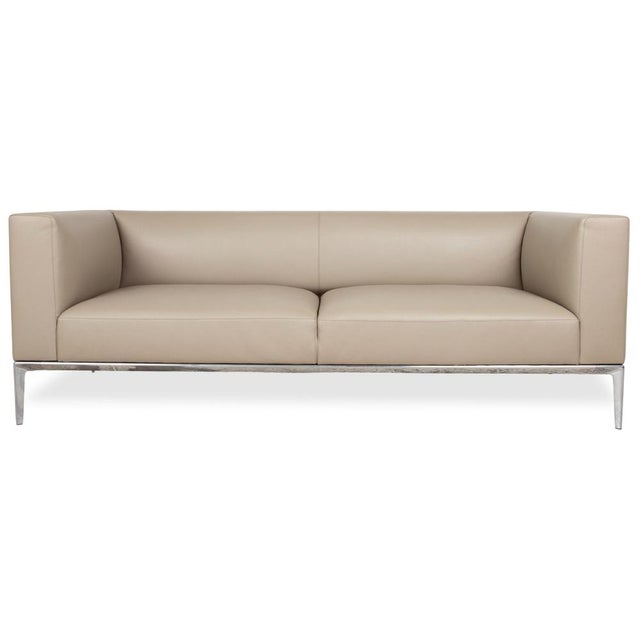Jaan 3-Seater Sofa in Cream Leather and Chrome from Walter Knoll / Wilhelm Knoll For Sale - Image 12 of 12