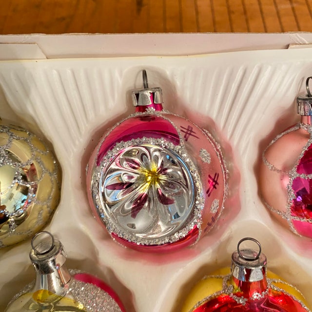 Vintage German Glass Christmas Tree Ornaments - Set of 8 For Sale - Image 9 of 18