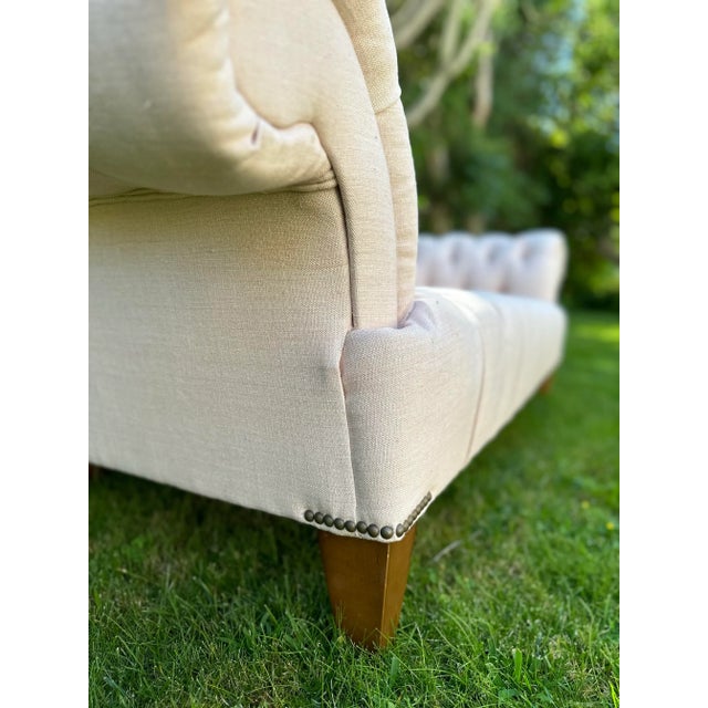 Light Pink Chesterfield Style Sofa by Canvas Usa For Sale - Image 8 of 10