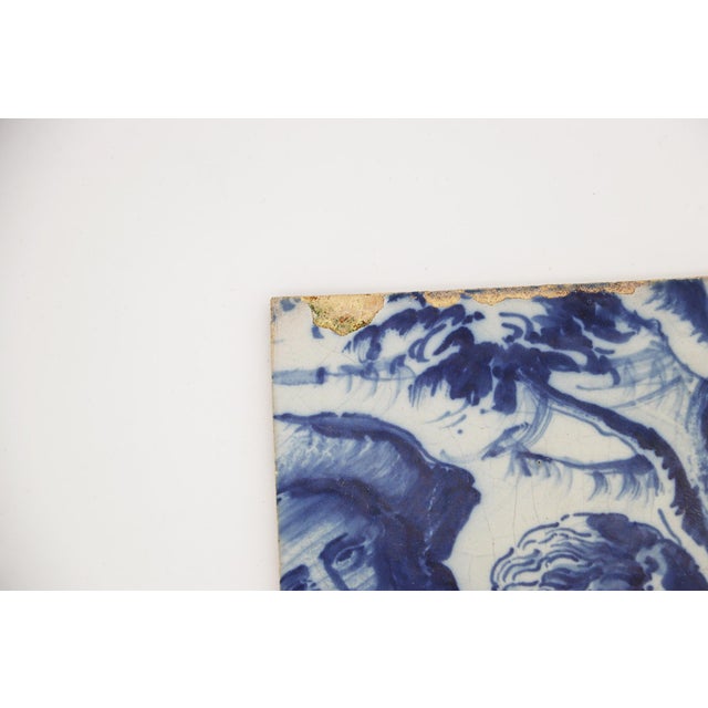 19th Century Tile Depicting a Man and a Woman, Portuguese Baroque For Sale - Image 4 of 8