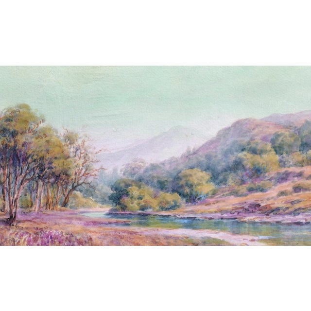 American Alameda River Below Mt. Tamalpais - Early 20th Century Landscape by Marius Schmidt For Sale - Image 3 of 6