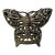 Vintage Cast Iron Butterfly Table Lamp Openwork Accent Light Shadow Casting For Sale