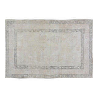 Vintage Turkish Oushak Hand Knotted Wool Rug, 5'9''x8'7'' For Sale
