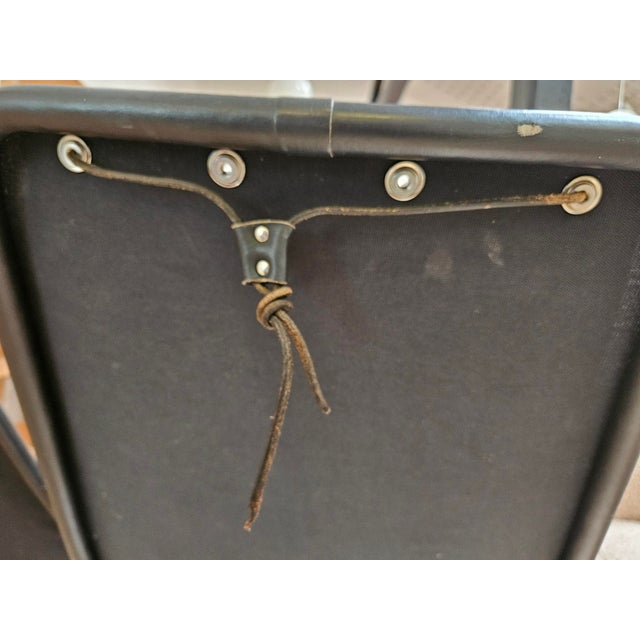 Mid-Century Modern Mid-Century Modern Italian Swivel Lounge Chairs in Black Leather, 1970s, Set of 2 For Sale - Image 3 of 9