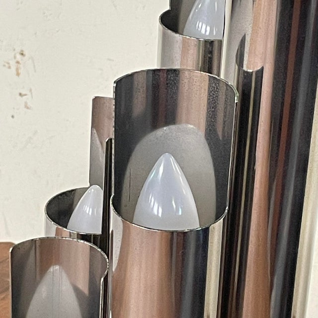 1970s Space Age Table Lamp with Chrome Tubes by VM Designer, 1970s For Sale - Image 5 of 18