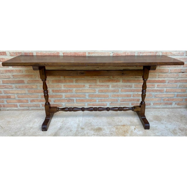 Mid 20th Century Console Table in Walnut, 1940s For Sale - Image 16 of 18