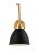 2020s Chapman & Myers by Visual Comfort Studio Wellfleet Double Arm Dome Task Sconce, Midnight Black & Burnished Brass For Sale - Image 5 of 5