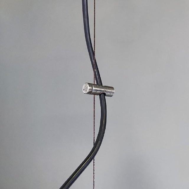 Italian Modern White and Black Acrylic Glass Ceiling Light from Guzzini, 1970s For Sale - Image 15 of 17