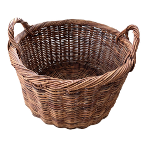 Mid 20th Century French Farmhouse Woven Grapevine Basket