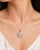 Contemporary Late 20th Century 14K Pink Rose Gold Handmade Pave Diamond Pendant Necklace Slide For Sale - Image 3 of 3