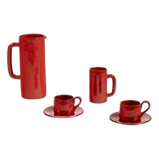 Coffee Service from Vallauris, 1970s, Set of 4 For Sale