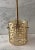 Vintage Mid Century Modern Gold Tone Cylinder Drum Pendant Light For Sale - Image 4 of 12