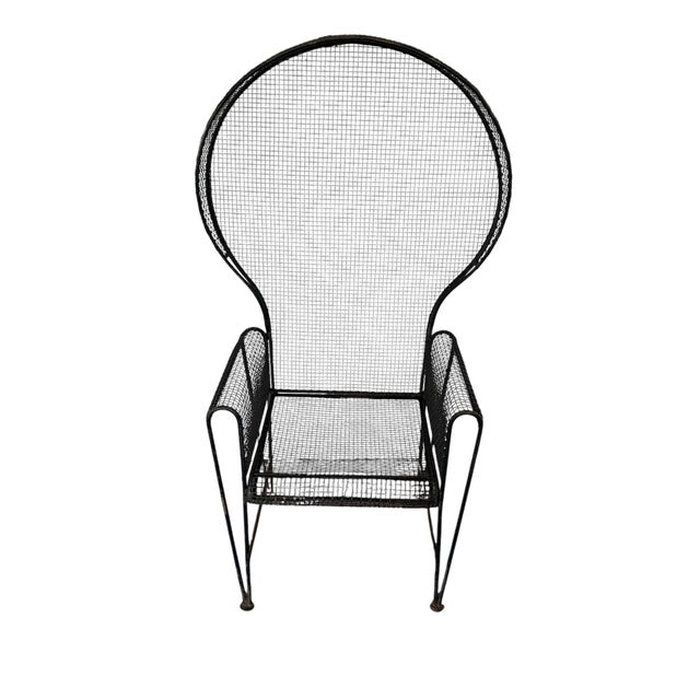Russell Woodard Canopy Chair Sculptura Balloon High Back Wrought Iron Outdoor Patio Furniture Seating This piece is...