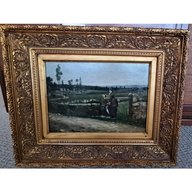 Mid 19th Century Ernest Ange Duez (1843-1896, French) Along a Country Path For Sale - Image 5 of 7