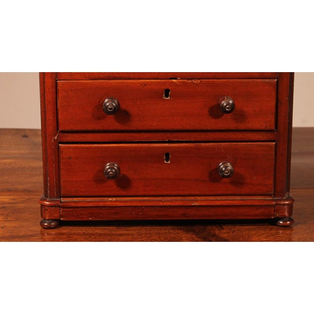19th Century Miniature Mahogany Chest of Drawers For Sale - Image 11 of 12