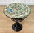 Antique Arts & Crafts Floral Birds of Paradise Glazed Round Garden Table For Sale - Image 4 of 10