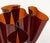 Fontana Arte Amber Art Glass Cartoccio Vase, designed, Pietro Chiesa, ruffle rim. 8.75" H x 10.5" W x 12.5" D. Provenance:...