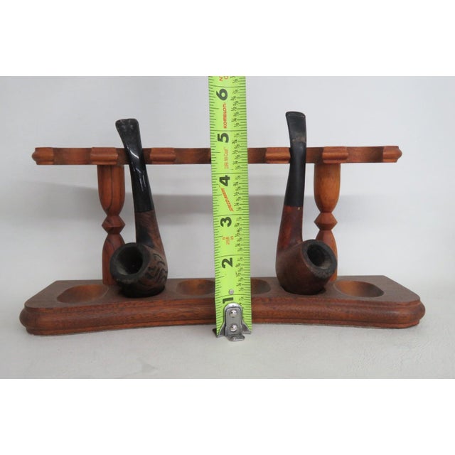Wooden Tobacco Pipe Stand for 6 Pipes 3pc Set 2 Smoking Pipes Included 5075b For Sale In Miami - Image 6 of 9