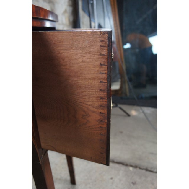 Brown Antique 18th Century George III Inlaid Mahogany Bowfront Buffet Sideboard Server For Sale - Image 8 of 18