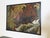German Art Deco Painting part of original theatre backdrop. Signed by Fe Sohler. Size includes frame. Oil on Board. Black...