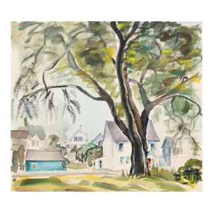 1940s "Rockport P5.54" Watercolor Painting by Eve Nethercott