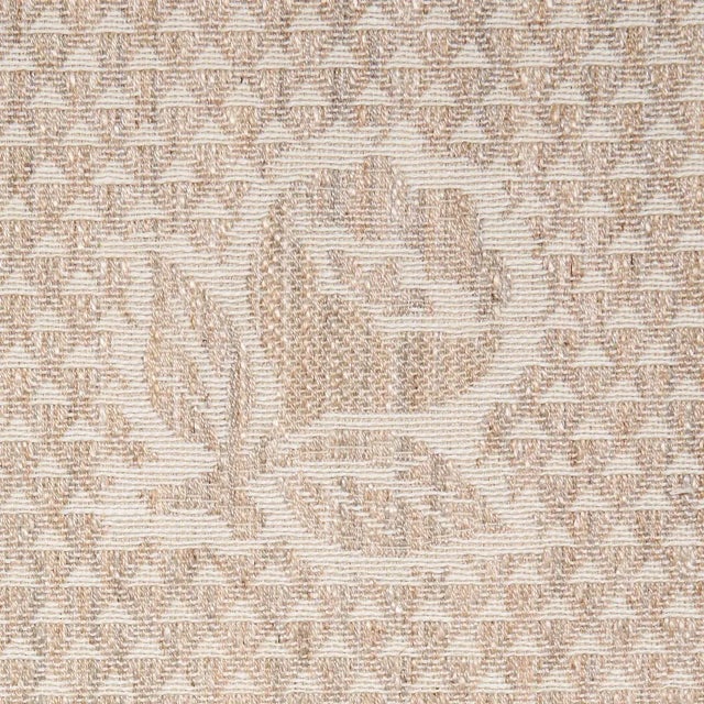 Contemporary Sample - Schumacher Fleurette Fabric in Natural For Sale - Image 3 of 5