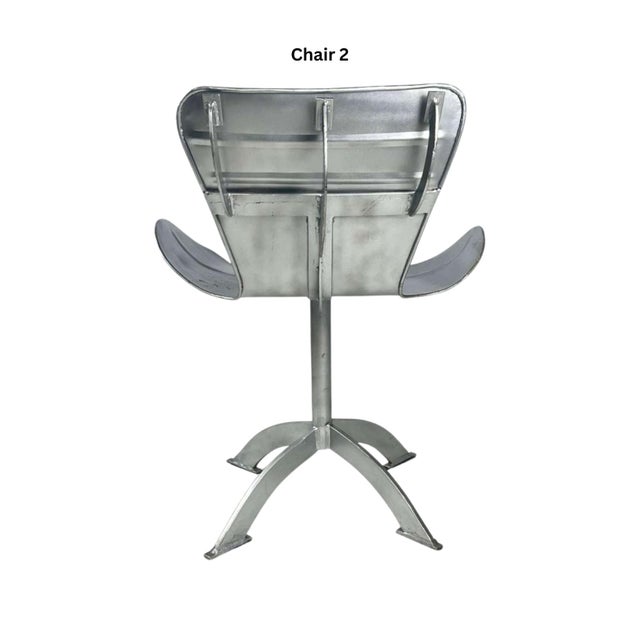 1960s Post Modern Metal Sculptural Chair (Set of 2) For Sale - Image 9 of 12