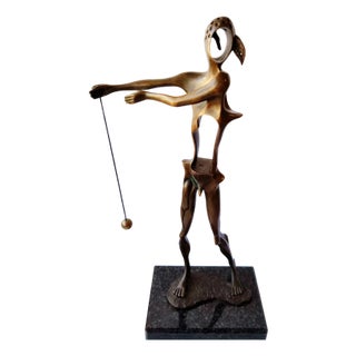 Salvador Dali, Homage to Newton, 1980s, Bronze with Marble Base For Sale