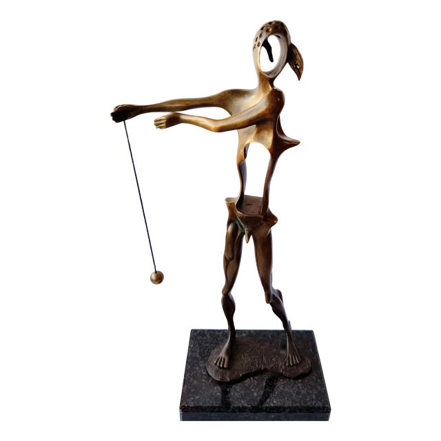 Salvador Dali, Homage to Newton, 1980s, Bronze with Marble Base For Sale
