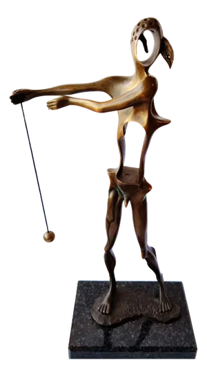 Salvador Dali, Homage to Newton, 1980s, Bronze with Marble Base