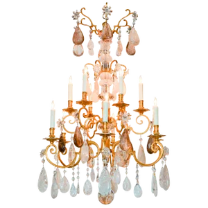 19th Century French Rock Crystal Chandelier