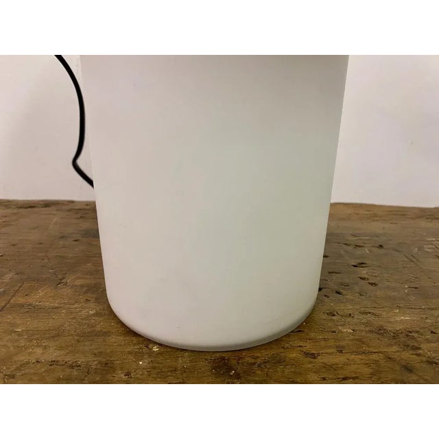 Table Lamp White glass base Matching white glass shade Italy 1970s European Plug (up to 250V).The wiring of this item may...