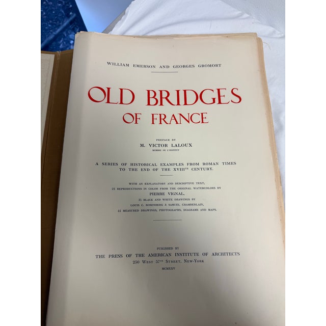 Antique French Bridge Watercolor Replica For Sale In Richmond - Image 6 of 7