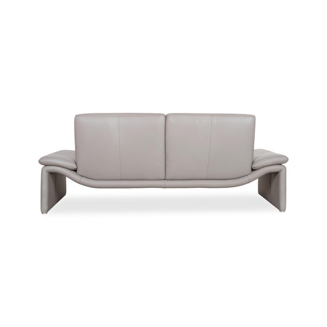 Leather Three-Seater Grey Sofa with Manual Function from Koinor For Sale - Image 14 of 16