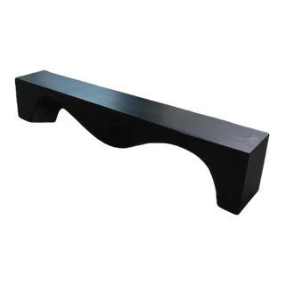 94" Inch Long Modern Black Sculpture Bench 25 For Sale