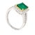 2.06 Carat Old Mine Muzo Colombian Emerald & Diamond Halo Split 18k Ring, Size 7.25 For Sale - Image 4 of 11