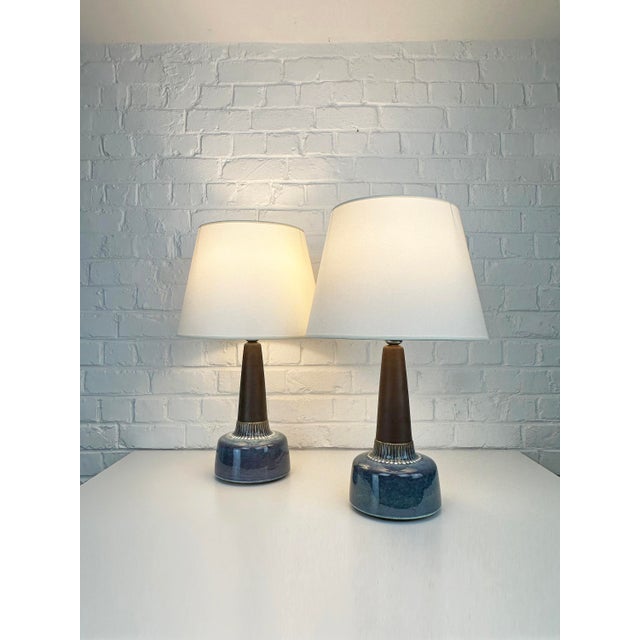 Einar Johansen Large 1080-3 Stoneware Table Lamps by Einar Johansen for Søholm, Denmark, 1960s, Set of 2 For Sale - Image 4 of 17
