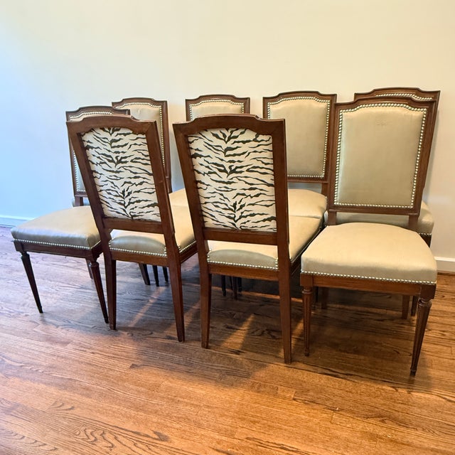 Set of 6 Dining Chairs (with two bonus chairs if desired) PRICED for 6 but including 8. Fun Louis style chairs with...