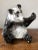 Vintage ceramic panda figure, marked "Made in Italy".